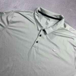 Nike Polo Shirt Mens 4XLT Mint Green Dri-Fit 100% Polyester Short Sleeve